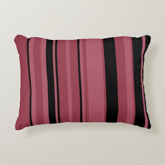 スモークトパーズとブラックストライプ アクセントクッション (正面)
