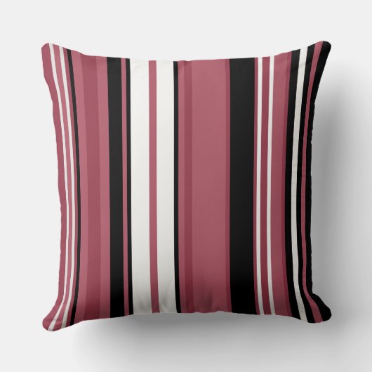 スモークトパーズとブラックストライプ クッション (裏面)