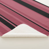 スモークトパーズとブラックストライプ シェルパブランケット (3/4)