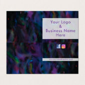 スモークファンキーキーパープル水彩デザイン 名刺 (外部フラット)