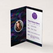 スモークファンキーキーパープル水彩デザイン 名刺 (内部)