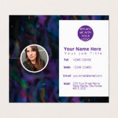 スモークファンキーキーパープル水彩デザイン 名刺 (内部フラット)