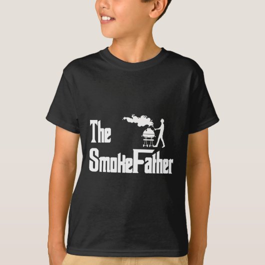 スモークファーザー バーベキュー 父の日 Tシャツ (正面)