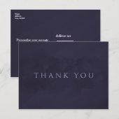 スモークプラムグレーシックなグラムモダンありがとう ポストカード (正面/裏面)