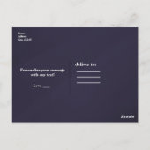 スモークプラムグレーシックなグラムモダンありがとう ポストカード (裏面)