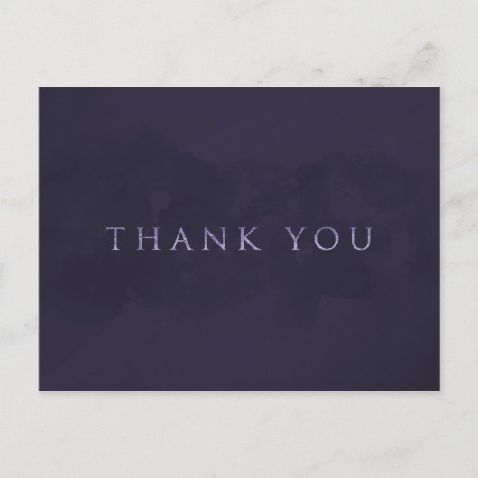 スモークプラムグレーシックなグラムモダンありがとう ポストカード (正面)