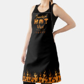 スモークホットパパフレイムエプパーソナライズされたロン エプロン (インサイチュ)