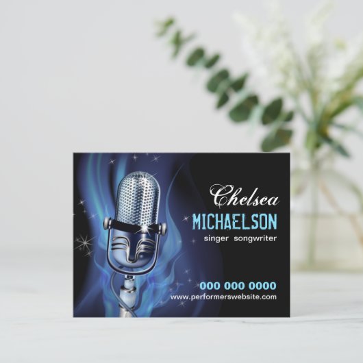 スモークマイクのパフォーマーのプロモーション ポストカード (スタンド正面)