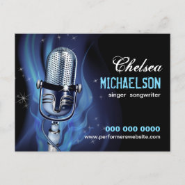 スモークマイクのパフォーマーのプロモーション ポストカード