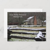 スモークマウンテンカデズコーブスノー シーズンポストカード (正面/裏面)