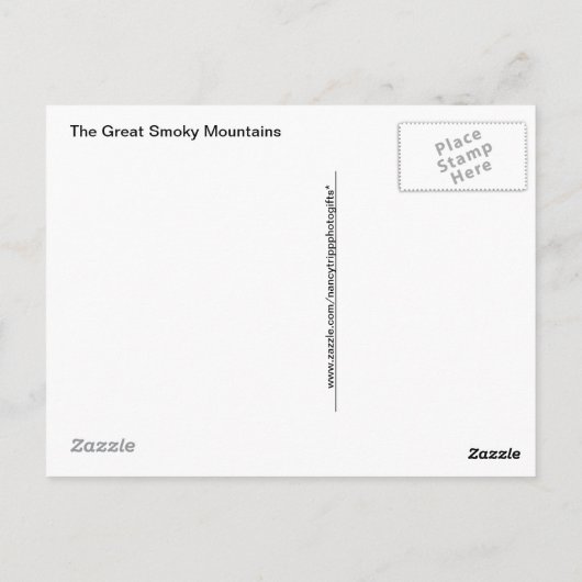 スモークマウンテンズアウトハウストラベルフォト ポストカード (裏面)