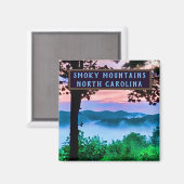スモークマウンテンズノースカロライナ素晴らしいビュー マグネット (正面/裏面)