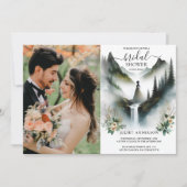 スモークマウンテンセールカかわいらしメラブライダルシャワー 招待状 (正面)