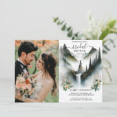 スモークマウンテンセールカかわいらしメラブライダルシャワー 招待状 (スタンド正面)