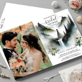 スモークマウンテンセールカかわいらしメラブライダルシャワー 招待状