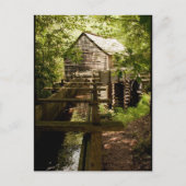 スモークマウンテンミルと水車フォトポストカード ポストカード (正面)