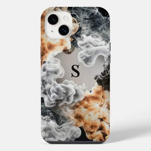 スモークモノグラムiPhoneケース iPhoneケース (裏面)
