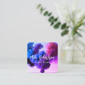 スモーク効果モダン正方形名刺 スクエア名刺 (スタンド正面)