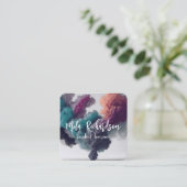 スモーク効果モダン正方形名刺 スクエア名刺 (スタンド正面)