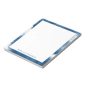 スモーク効果青色トレンディーモノグラム ノートパッド (回転)