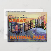 スモーク山素晴らしの国立公園からの挨拶 ポストカード (正面/裏面)