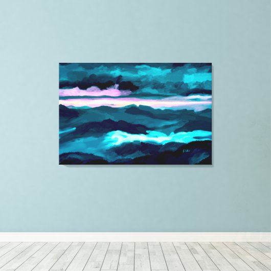 スモーク山脈 キャンバスプリント (インサイチュ (ウッドフロア))