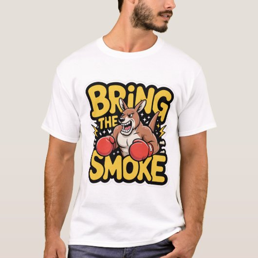 スモーク準備万端カンガルー Tシャツ (正面)