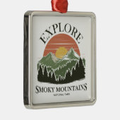 スモーク素晴らしの山々国立公園を探索 メタルオーナメント (右)