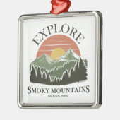 スモーク素晴らしの山々国立公園を探索 メタルオーナメント (左)