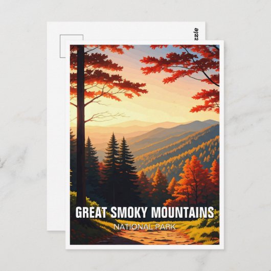 スモーク素晴らしの山のお土産 ポストカード (正面/裏面)