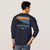 スモーク素晴らしの山のアパレル Tシャツ (裏面フル)