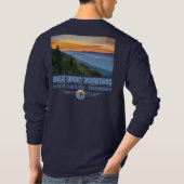 スモーク素晴らしの山のアパレル Tシャツ (裏面)
