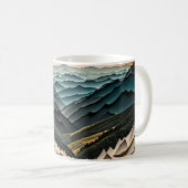 スモーク素晴らしの山のマグデザイン コーヒーマグカップ (正面右)