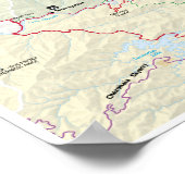 スモーク素晴らしの山の地図のポスター ポスター (角)