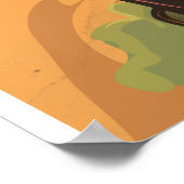 スモーク素晴らしの山の旅行ポスター。 ポスター (角)