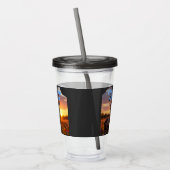 スモーク素晴らしの山の鹿 アクリルタンブラー (左)