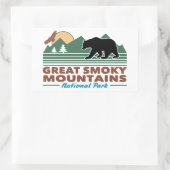 スモーク素晴らしの山 長方形シール (バッグ)