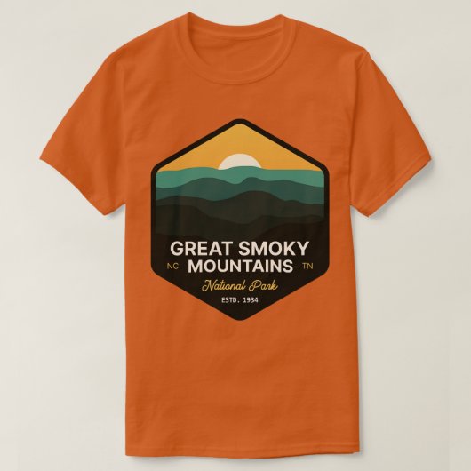 スモーク素晴らしの山 Tシャツ (デザイン正面)