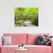 スモーク素晴らしキーマウンテンズナショナルパークノースカロライナ キャンバスプリント (インサイチュ (リビング))