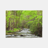 スモーク素晴らしキーマウンテンズナショナルパークノースカロライナ フリースブランケット (正面(横))