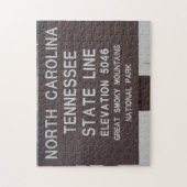 スモーク素晴らしキーマウンテンノースカロライナ。 ジグソーパズル (縦)