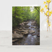 スモーク素晴らしス山のグリーティ空白のングカード カード (黄色い花)