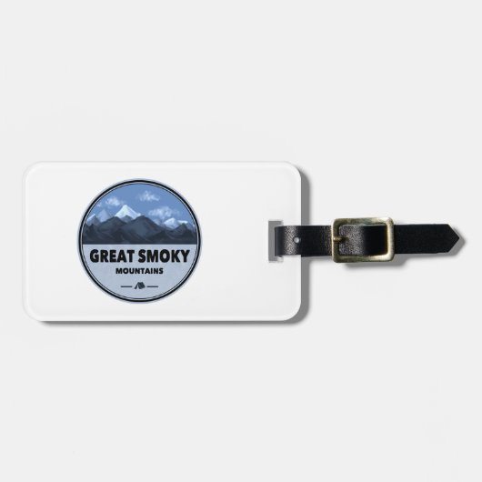 スモーク素晴らしマウンテンズキャンプ ラゲッジタグ (正面横)