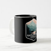 スモーク素晴らしマウンテンズテネシー鹿の森自然 ツートーンマグカップ (正面左)