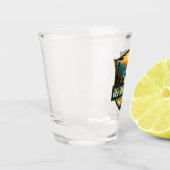 スモーク素晴らしマウンテンズナショナルパークイラストレーション ショットグラス (左)