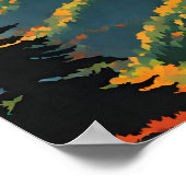 スモーク素晴らしマウンテンズナショナルパークイラストレーションr ポスター (角)