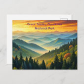 スモーク素晴らしマウンテンズナショナルパークスタイリスト ポストカード (正面/裏面)