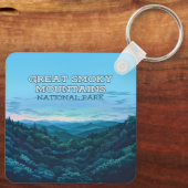 スモーク素晴らしマウンテンズナショナルパークテネシー キーホルダー (裏面)