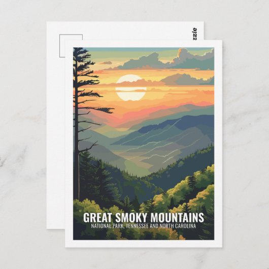 スモーク素晴らしマウンテンズナショナルパークテネシーUSA ポストカード (正面/裏面)
