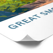 スモーク素晴らしマウンテンズナショナルパークトラベルプリント ポスター (角)